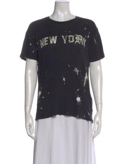 Pre-owned R13 Graphic Print Crew Neck T-shirt In Gray