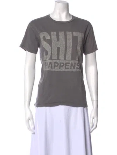 Pre-owned R13 Graphic Print Crew Neck T-shirt In Gray