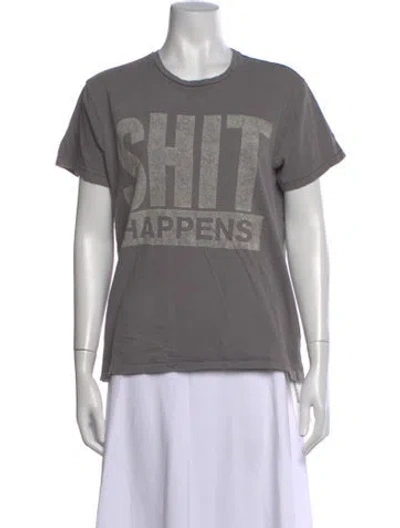 Pre-owned R13 Graphic Print Crew Neck T-shirt In Grey