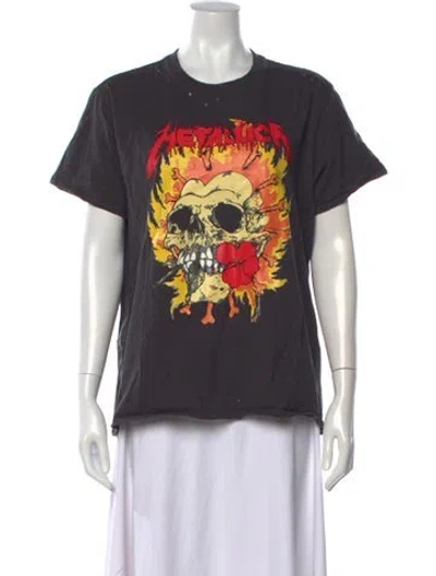 Pre-owned R13 Graphic Print Crew Neck T-shirt In Grey