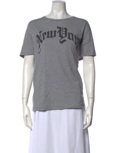 Pre-owned R13 Graphic Print Crew Neck T-shirt In Grey