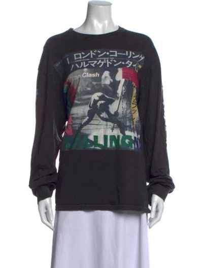 Pre-owned R13 Graphic Print Crew Neck T-shirt In Grey