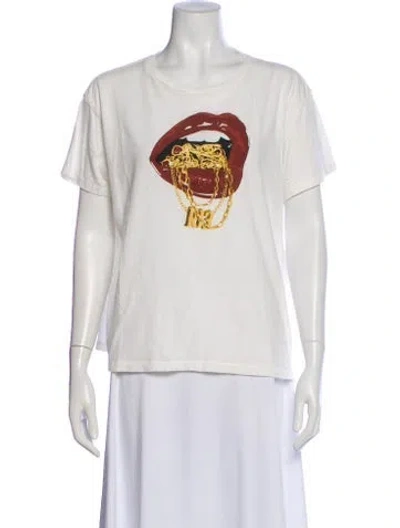 Pre-owned R13 Graphic Print Crew Neck T-shirt In Neutral