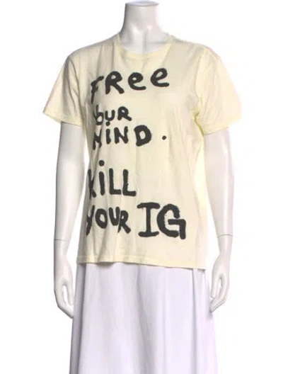 Pre-owned R13 Graphic Print Crew Neck T-shirt In Neutral