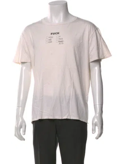 Pre-owned R13 Graphic Print Crew Neck T-shirt In Neutrals