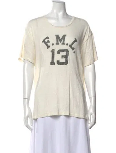 Pre-owned R13 Graphic Print Crew Neck T-shirt In Neutrals