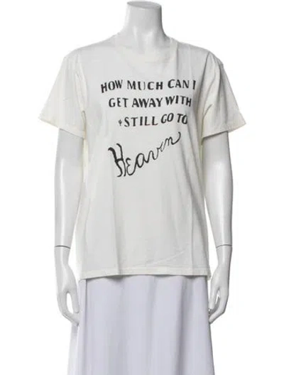 Pre-owned R13 Graphic Print Crew Neck T-shirt In Neutrals
