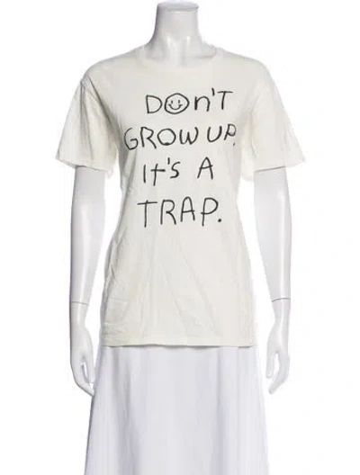 Pre-owned R13 Graphic Print Crew Neck T-shirt In Neutrals
