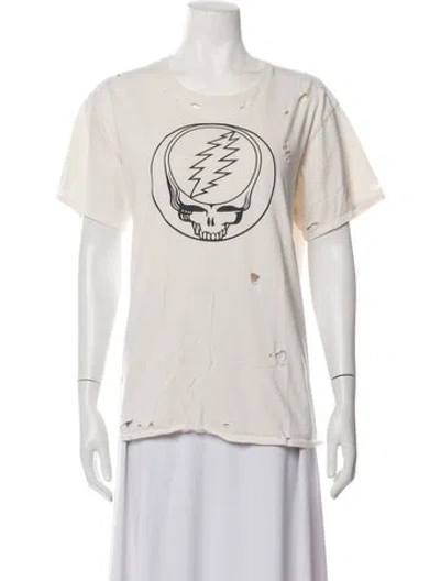Pre-owned R13 Graphic Print Crew Neck T-shirt In Neutrals