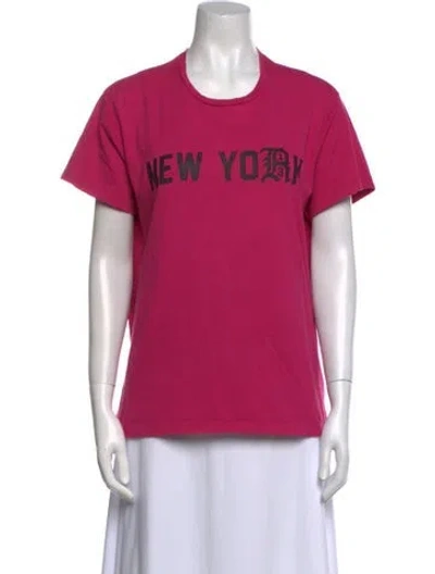 Pre-owned R13 Graphic Print Crew Neck T-shirt In Pink