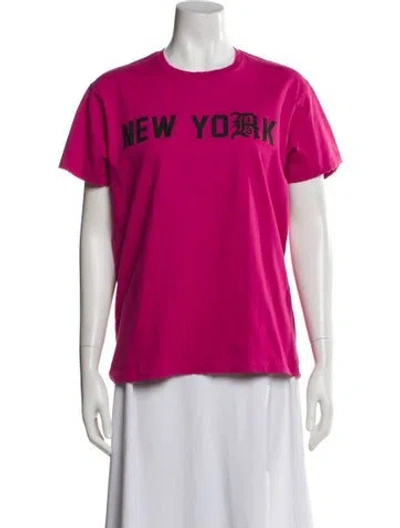 Pre-owned R13 Graphic Print Crew Neck T-shirt In Pink