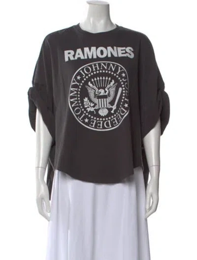 Pre-owned R13 Graphic Print Crew Neck T-shirt W/ Tags In Gray