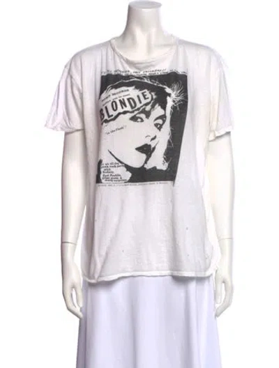 Pre-owned R13 Graphic Print Crew Neck T-shirt In White