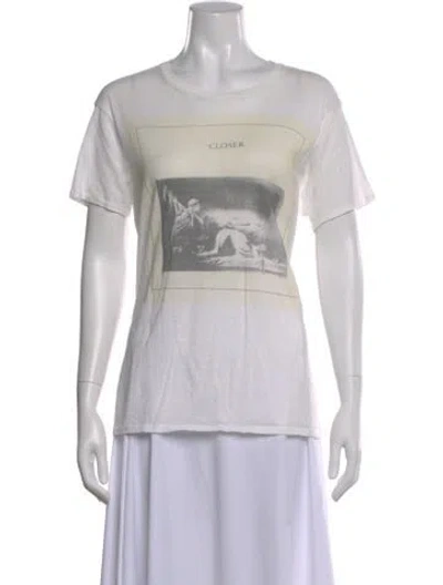 Pre-owned R13 Graphic Print Crew Neck T-shirt In White