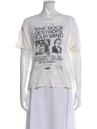 Pre-owned R13 Graphic Print Crew Neck T-shirt In White
