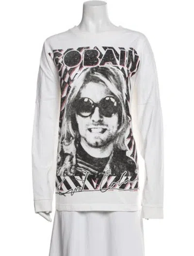Pre-owned R13 Graphic Print Crew Neck T-shirt In White