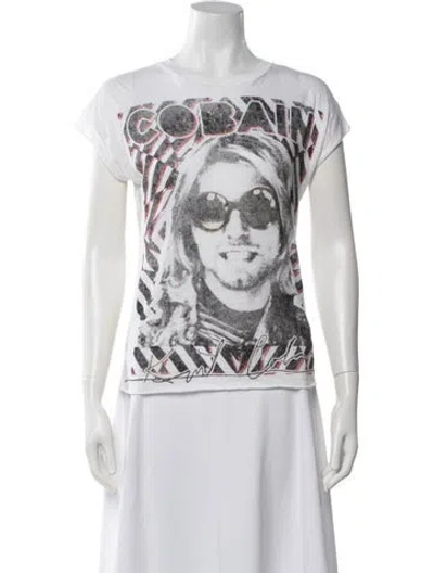 Pre-owned R13 Graphic Print Crew Neck T-shirt In White