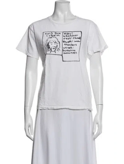 Pre-owned R13 Graphic Print Crew Neck T-shirt In White