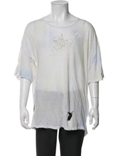 Pre-owned R13 Graphic Print Crew Neck T-shirt In White