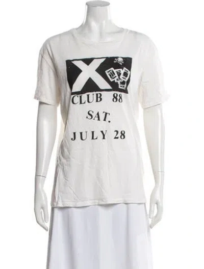 Pre-owned R13 Graphic Print Crew Neck T-shirt In White