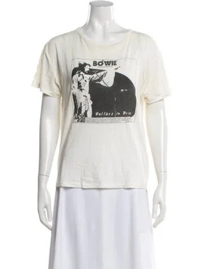 Pre-owned R13 Graphic Print Crew Neck T-shirt In White