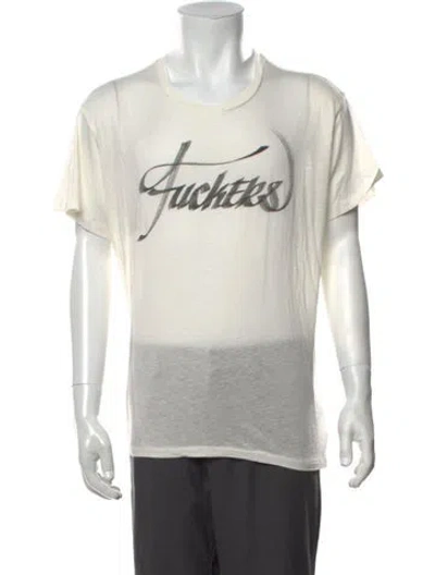 Pre-owned R13 Graphic Print Crew Neck T-shirt In White