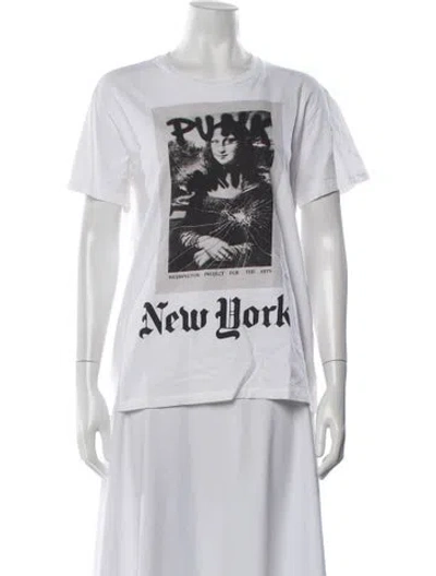 Pre-owned R13 Graphic Print Crew Neck T-shirt In White