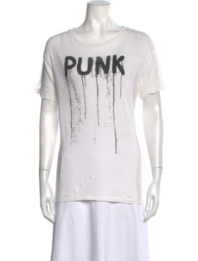 Pre-owned R13 Graphic Print Crew Neck T-shirt In White