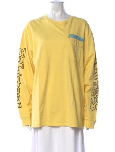 Pre-owned R13 Graphic Print Crew Neck T-shirt W/tags In Yellow