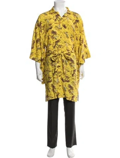 Pre-owned R13 Graphic Print Long Sleeve Shirt In Yellow