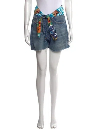 Pre-owned R13 Graphic Print Mini Shorts In Multi