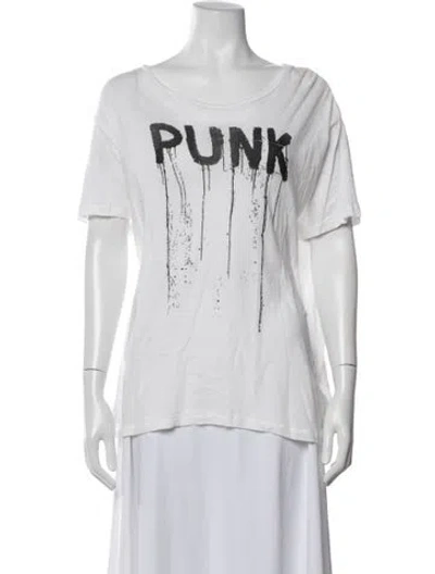 Pre-owned R13 Graphic Print Scoop Neck T-shirt In Neutrals