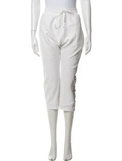 Pre-owned R13 Graphic Print Sweatpants In White