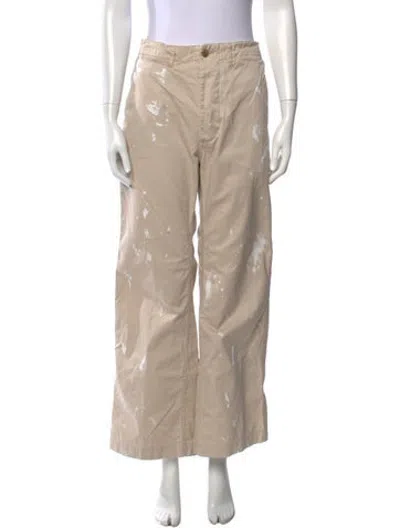 Pre-owned R13 Graphic Print Wide Leg Pants In Neutrals