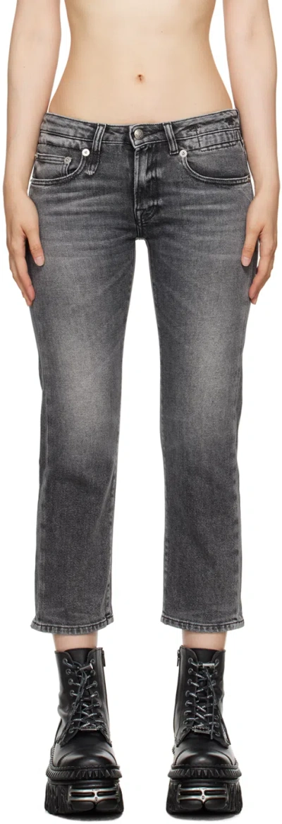 R13 Gray Boy Straight Jeans In Vintage Grey