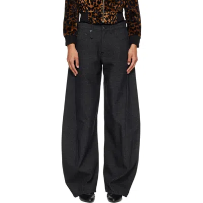 R13 Gray Janine Trousers In Charcoal Grey