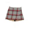 R13 Plaid Frayed Mini Skirt In Multi