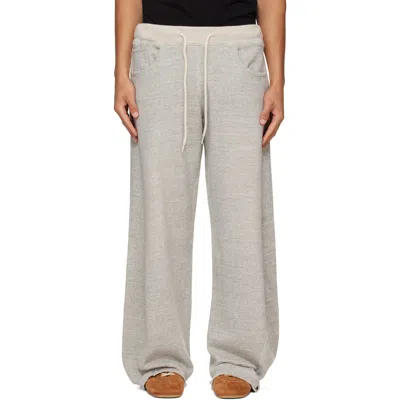 R13 Gray Relaxed Darted Sweatpants In Heathergreywithoatme