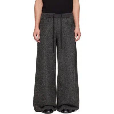 R13 グレー Side Pleat スウェットパンツ In Charcoal Grey