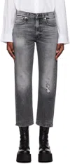 R13 Gray Straight-leg Boyfriend Jeans In Vintage Grey