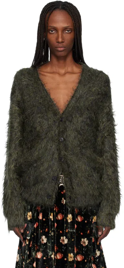 R13 Green Boyfriend Cardigan