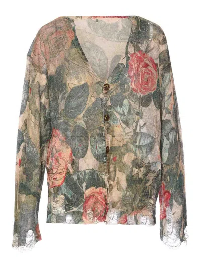 R13 GREEN BOYFRIEND CARDIGAN