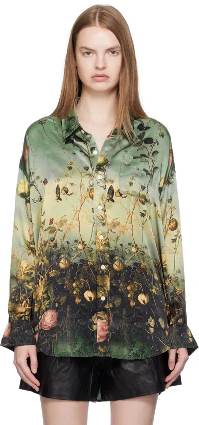 R13 Green Drop Neck Shirt