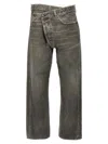 R13 Grey Cross Over Jeans In Grey