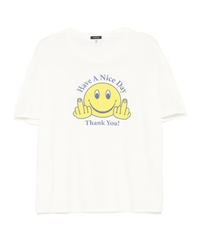 R13 Have A Nice Relaxed Day T-shirt In Ecru