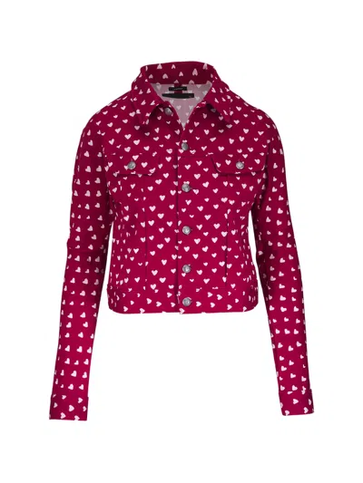 R13 Heart-print Jacket In Red