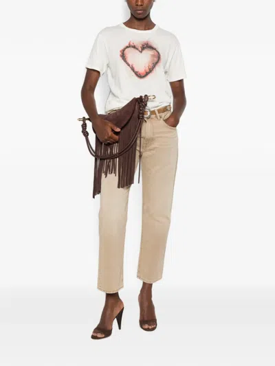 R13 Heart-print T-shirt In White