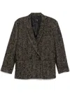 R13 Oversized Double Breasted Blazer In Black