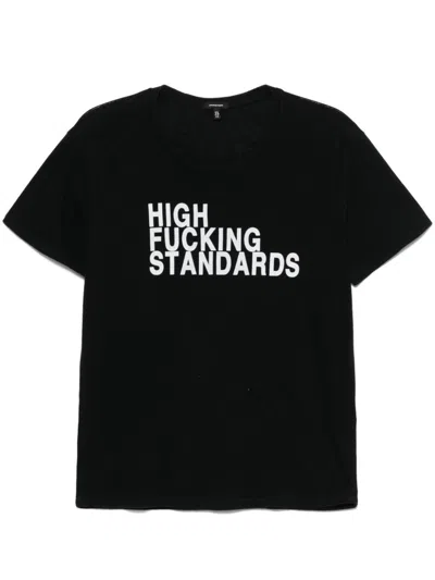R13 "high F Standards Boy" T-shirt In Black