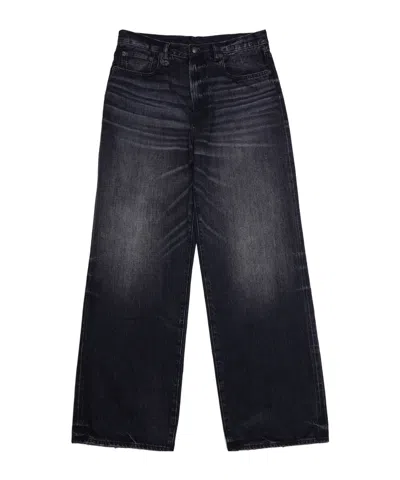 R13 High-rise Wide-leg Jeans In Black